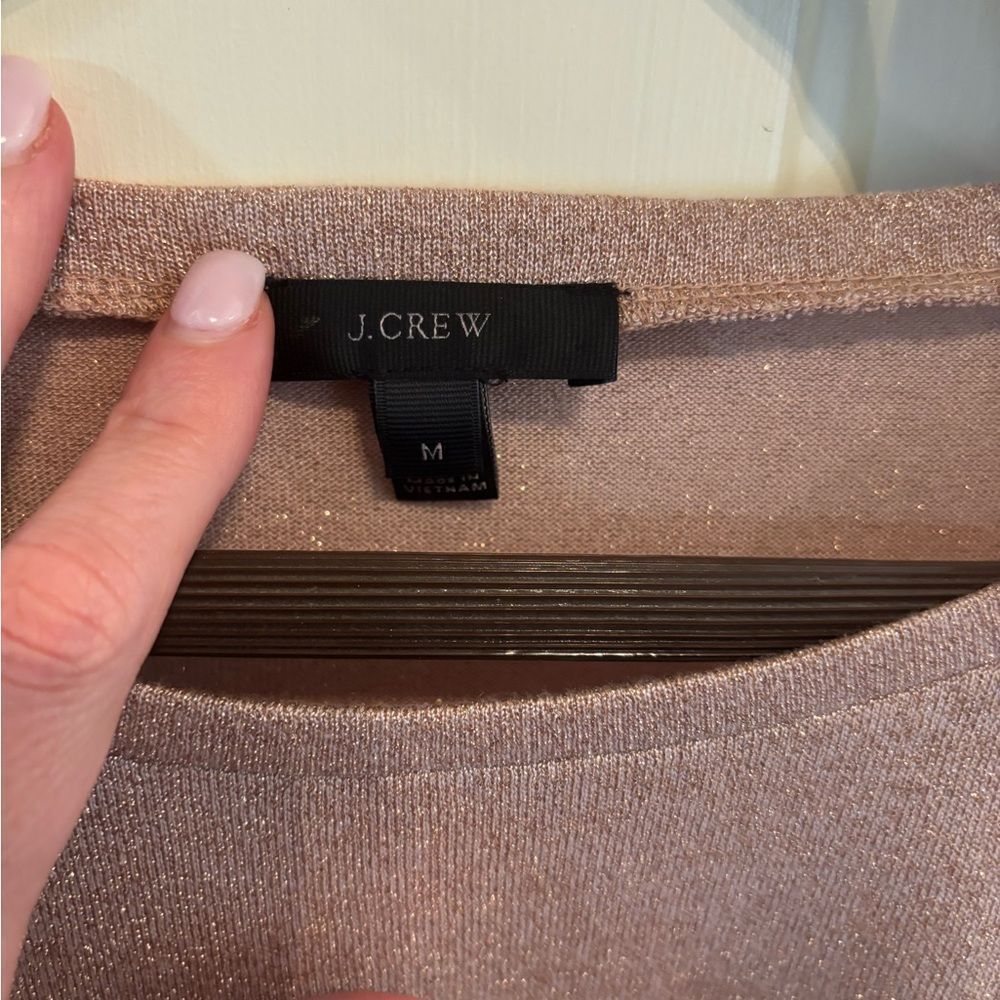 J. Crew Women's Blouse with Ruffle Sleeves - Rose Gold - Picture 3 of 4